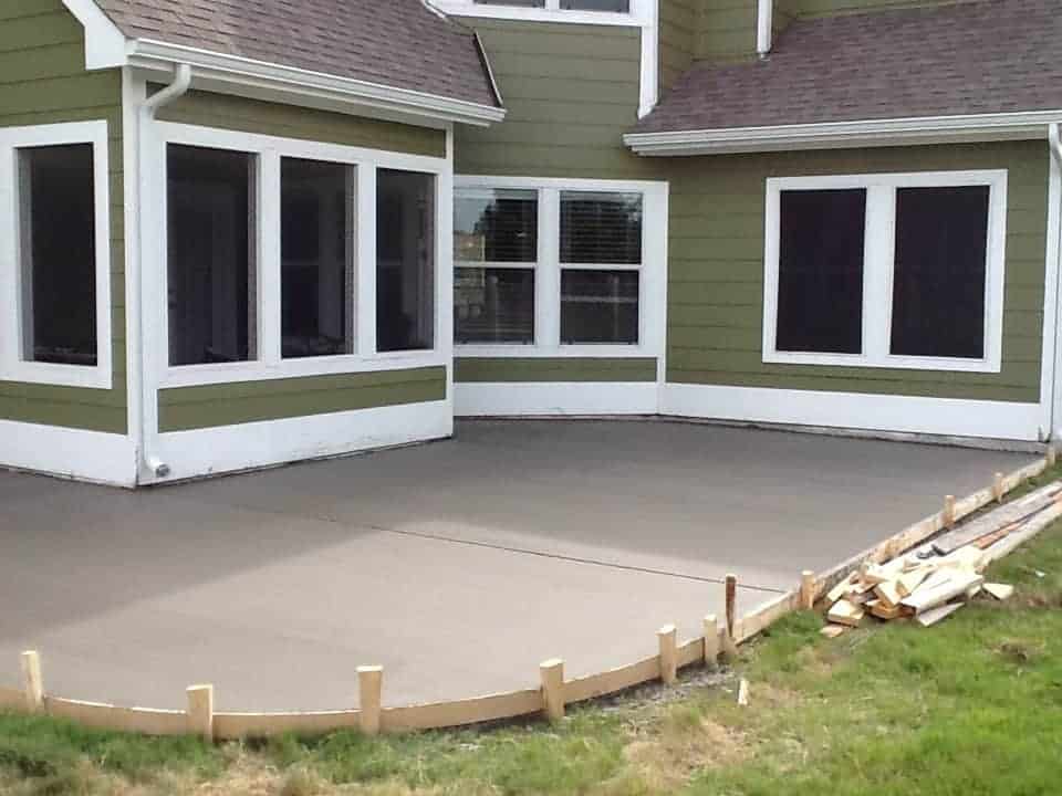 New concrete patio slab in McKinney, Texas