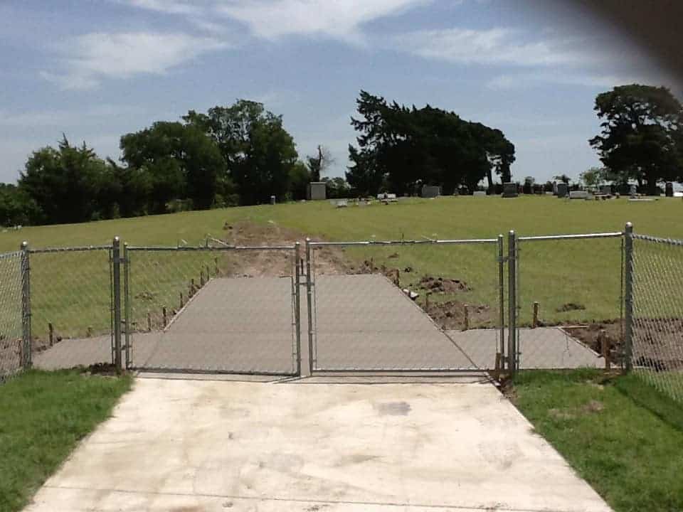 New concrete driveway extension in Plano, Texas