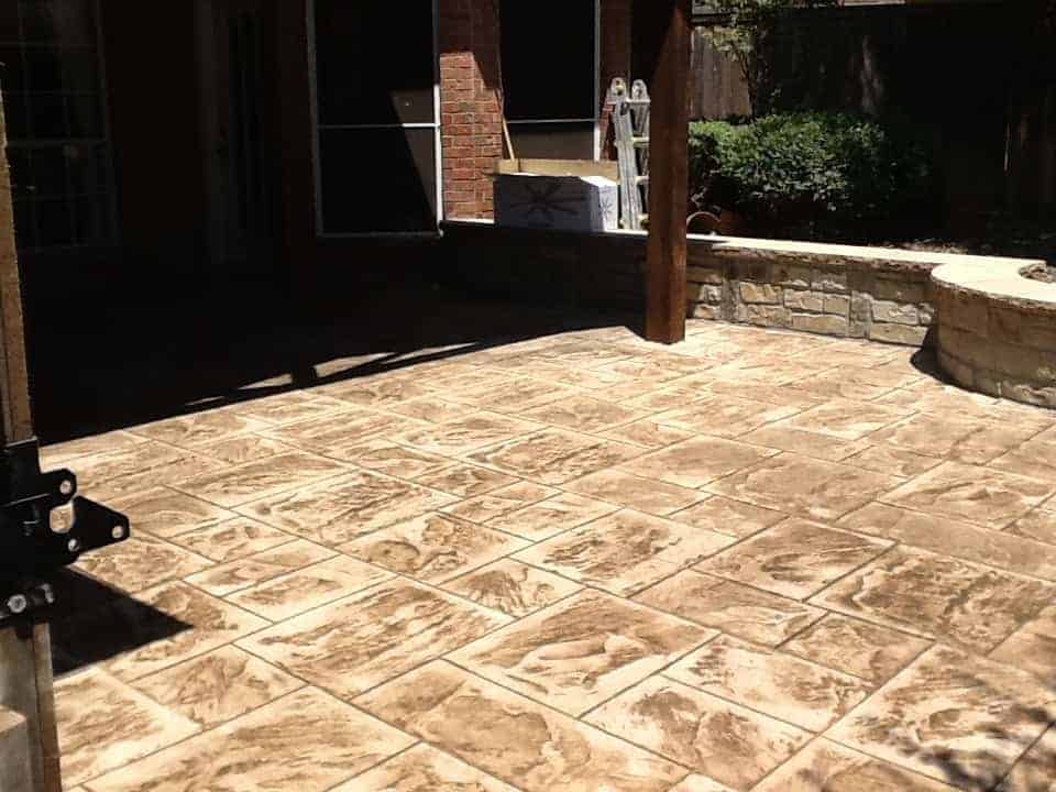 Stamped concrete patio in Collin County, Texas