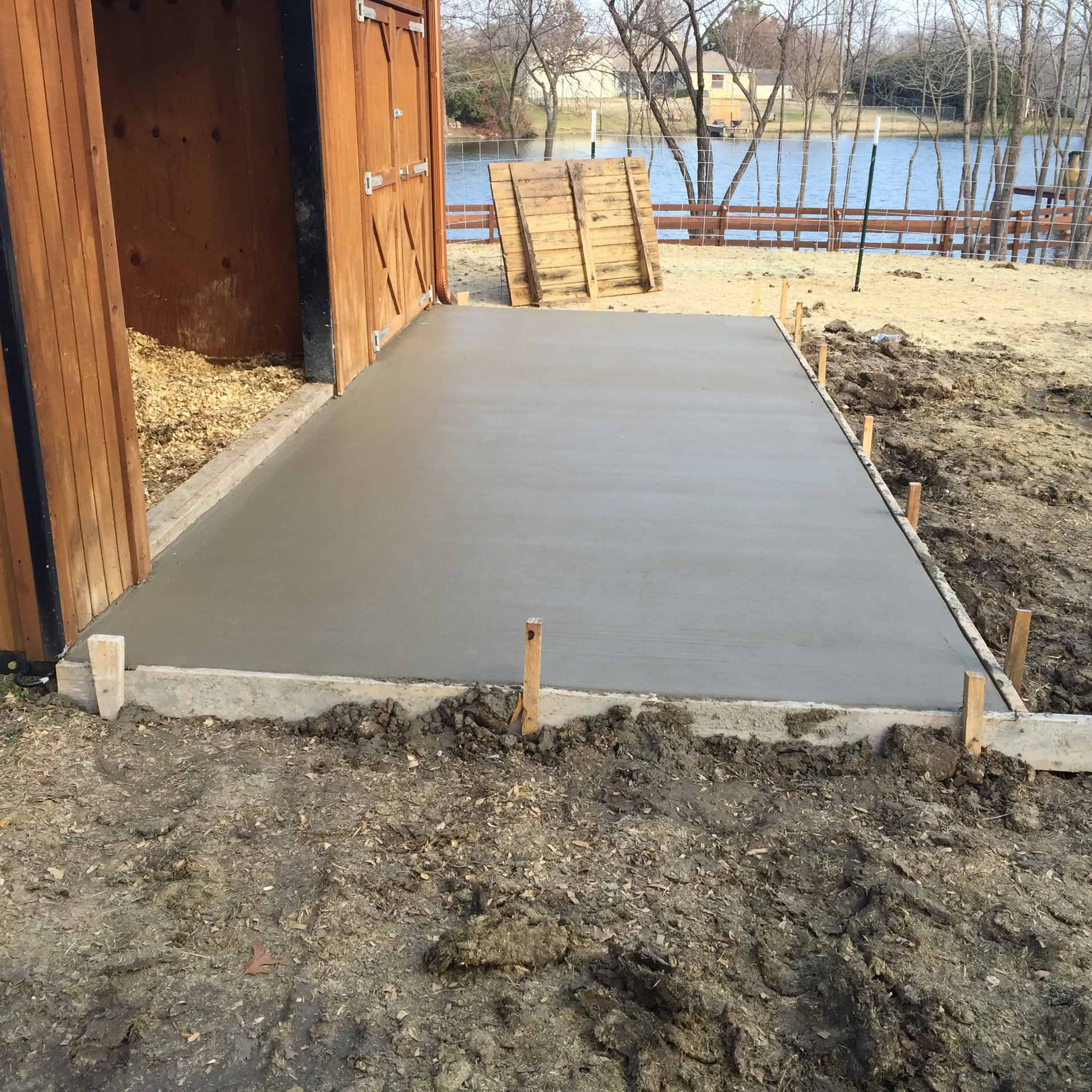Concrete patio slab in Parker, Texas