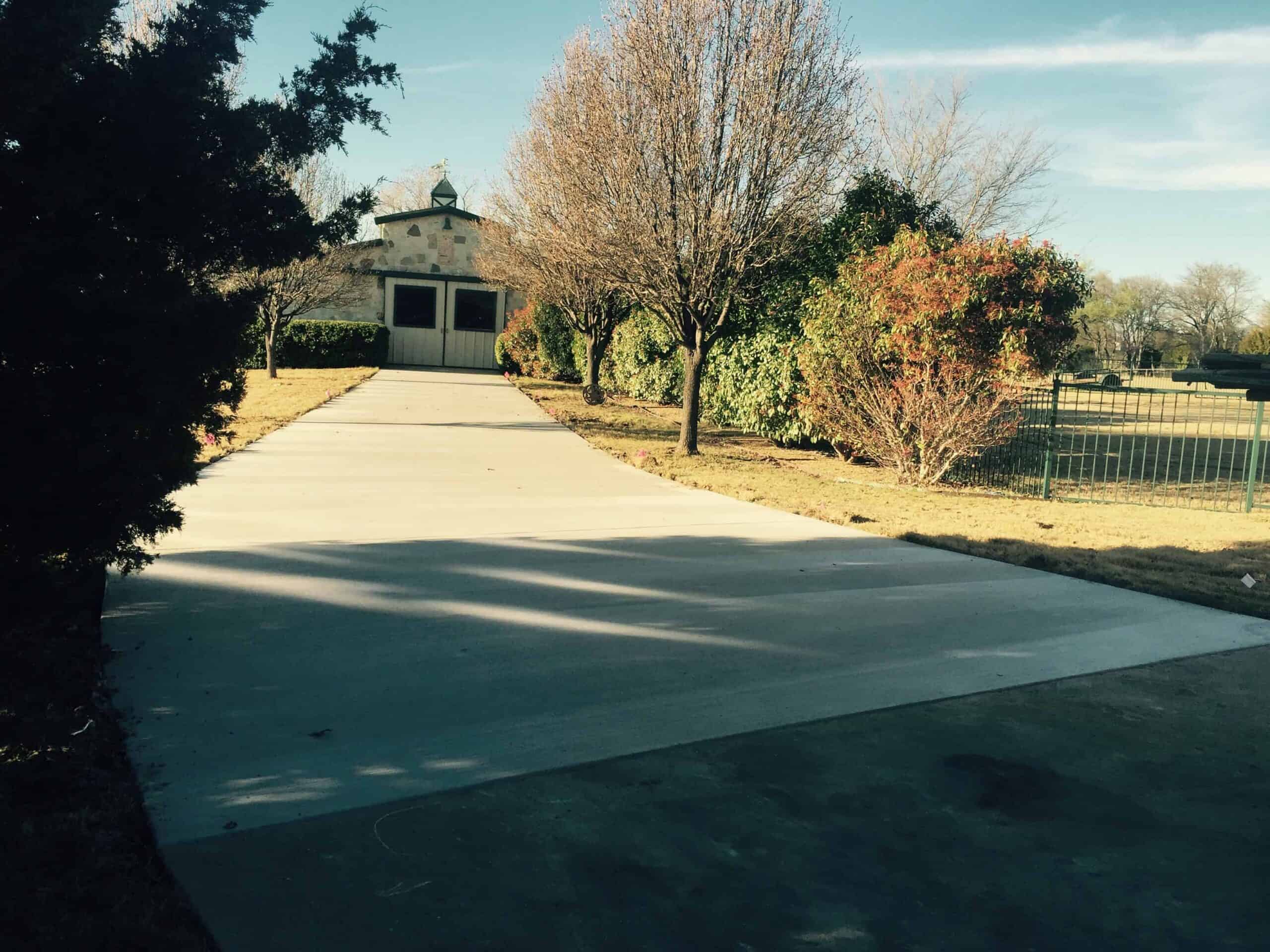 Concrete driveway replacement in Collin County, Texas