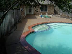 Aggregate concrete pool deck and patio